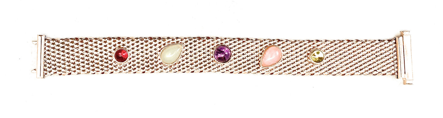 Bracciale semi rigido con pietre cabochon