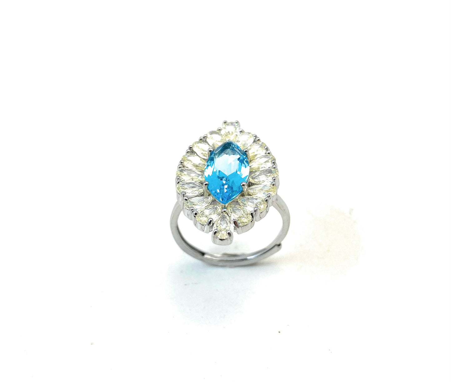 Anello navette zirconi argento sterling