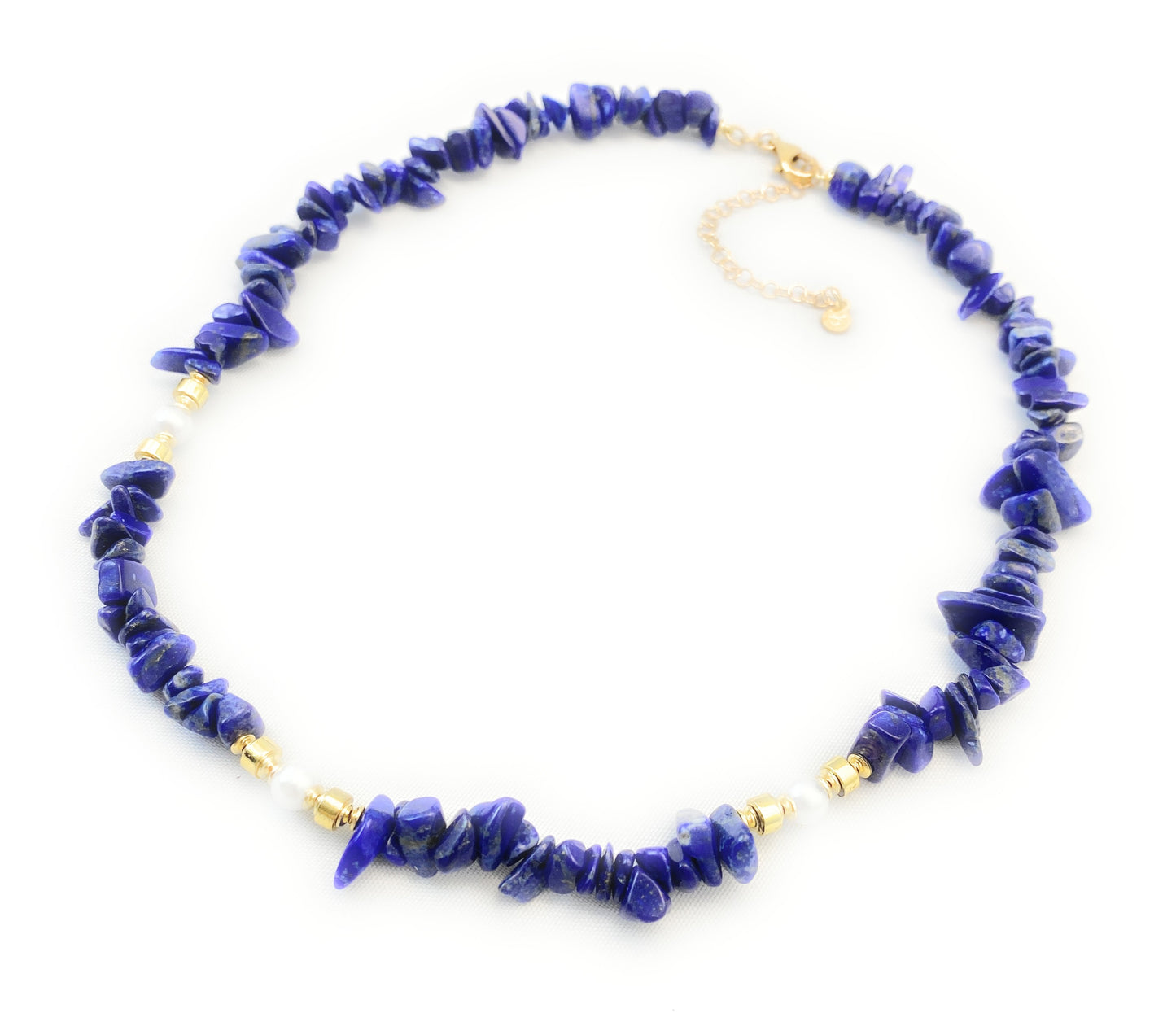 Collana diWa Jewels Choker con chips Lapislazzuli e Perle Argento 925 Pezzo Unico diWa Jewels