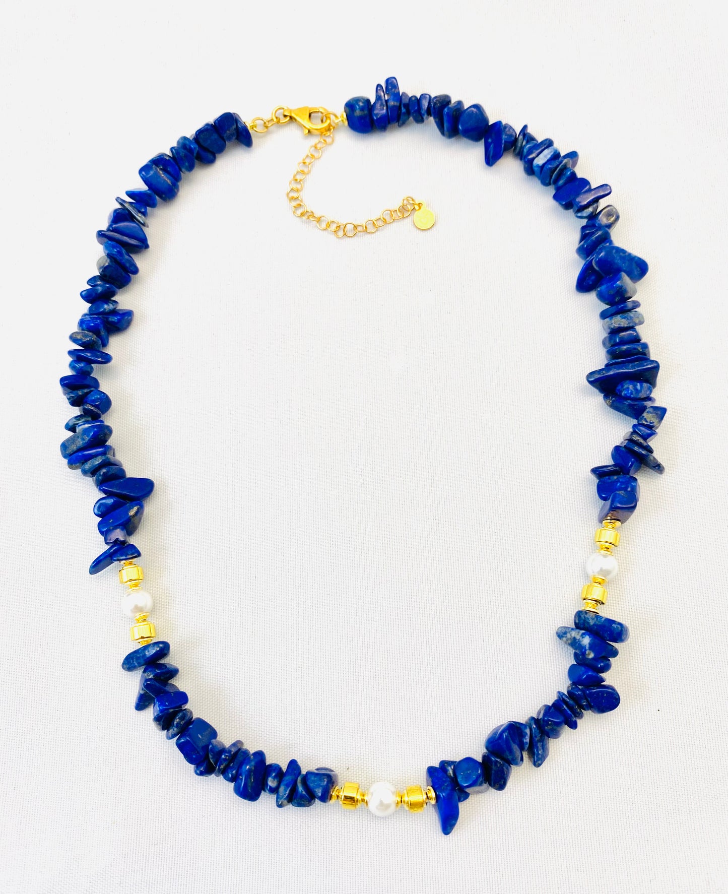 Collana diWa Jewels Choker con chips Lapislazzuli e Perle Argento 925 Pezzo Unico diWa Jewels