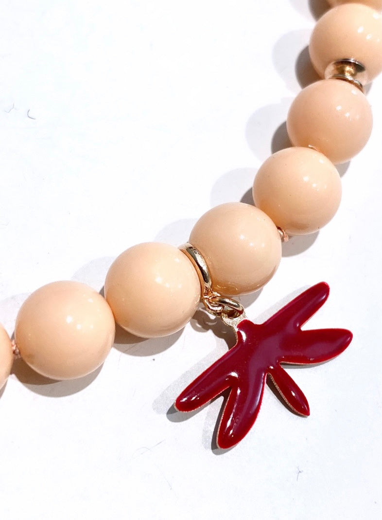 Collana perle Maiorca e libellula smalto
