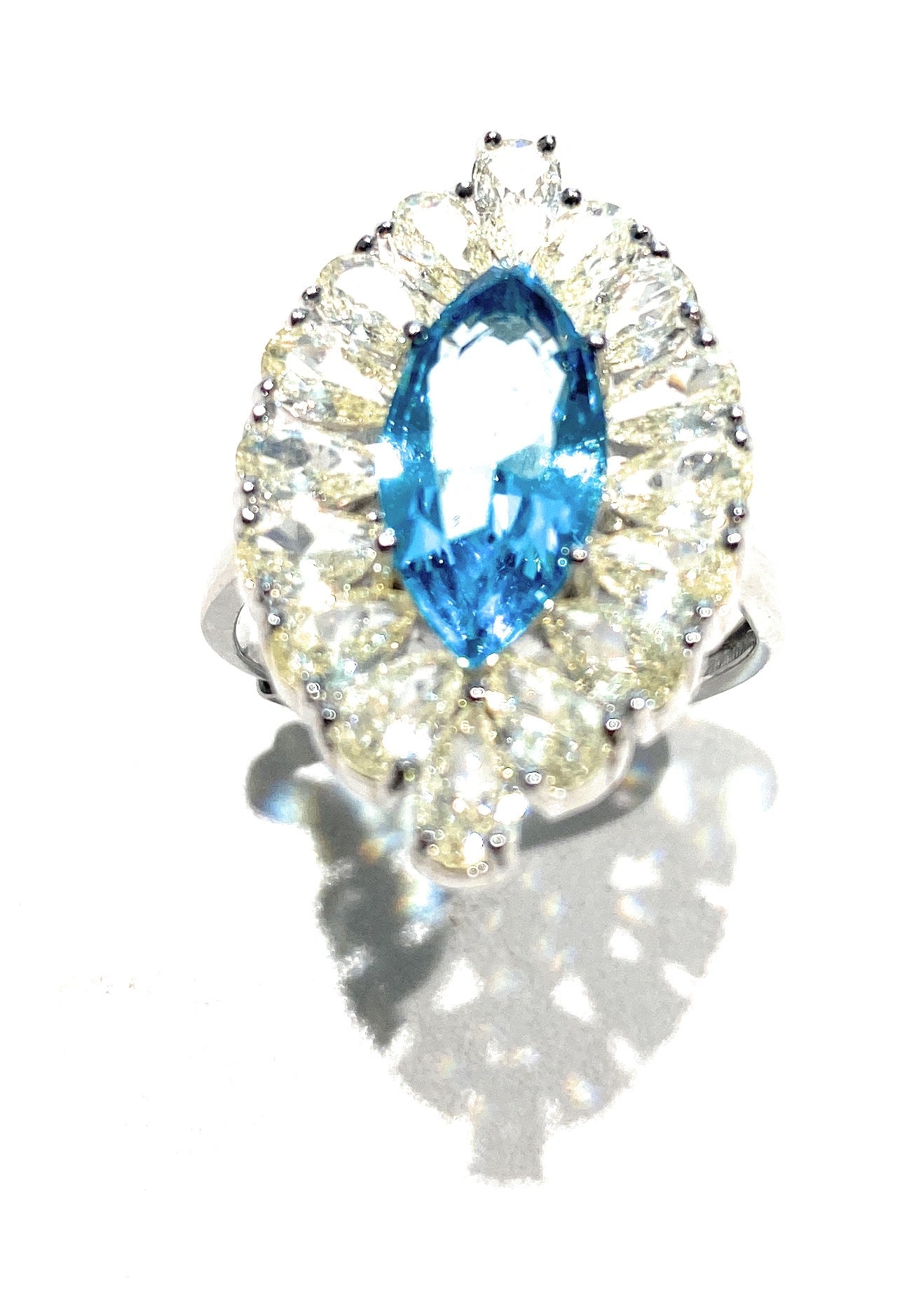 Anello navette zirconi argento sterling