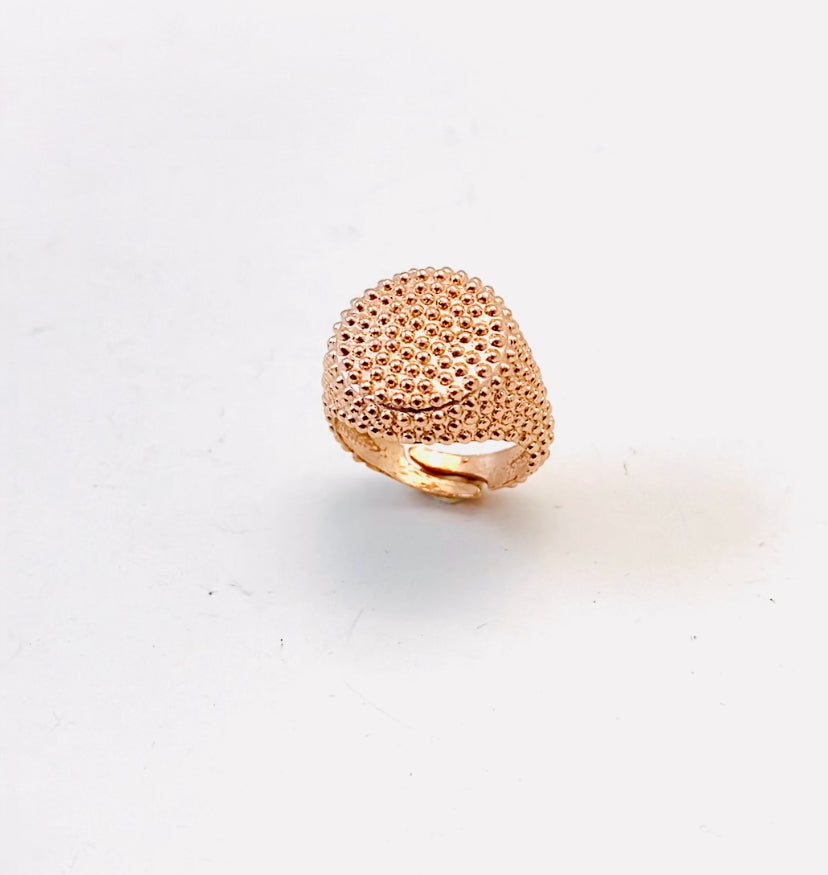 Anello chevalier mignolo in argento sterling placcato rosé