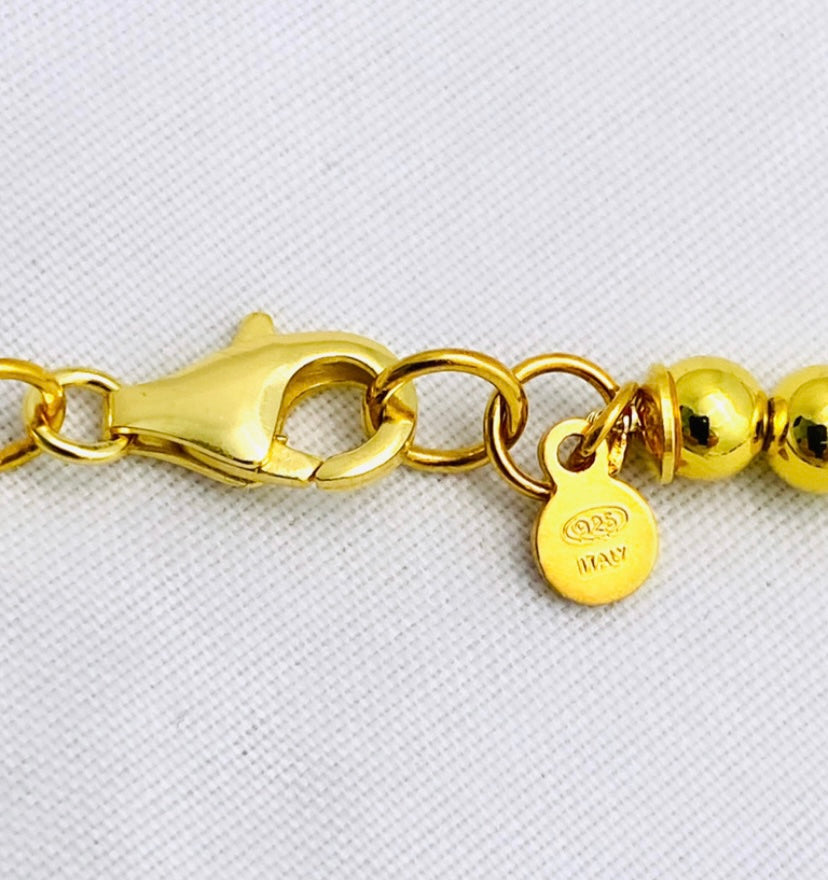 Collana corallo naturale perle fresh water ematite argento sterling placcato oro giallo