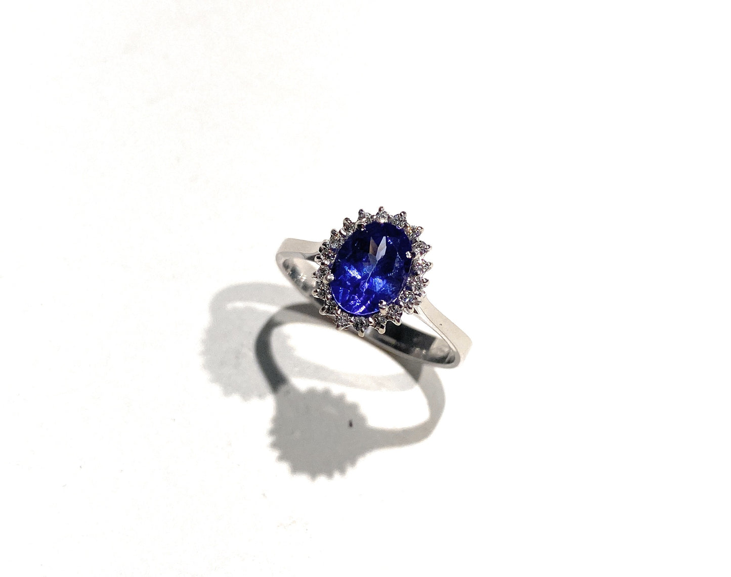 Anello diWa Jewels Tanzanite Diamanti Naturali in Oro Bianco 18 kt