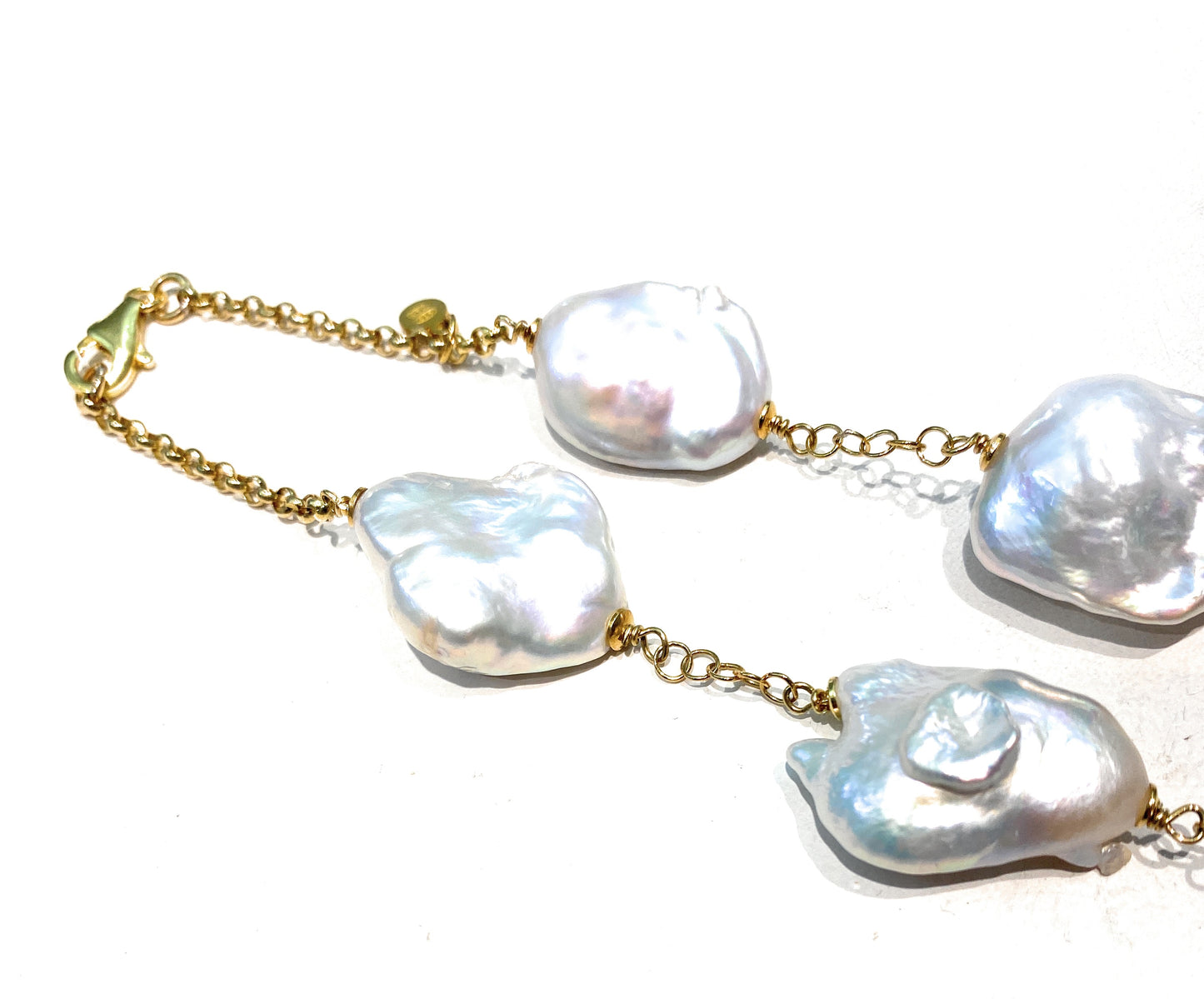 Collana con perle barocche e argento sterling