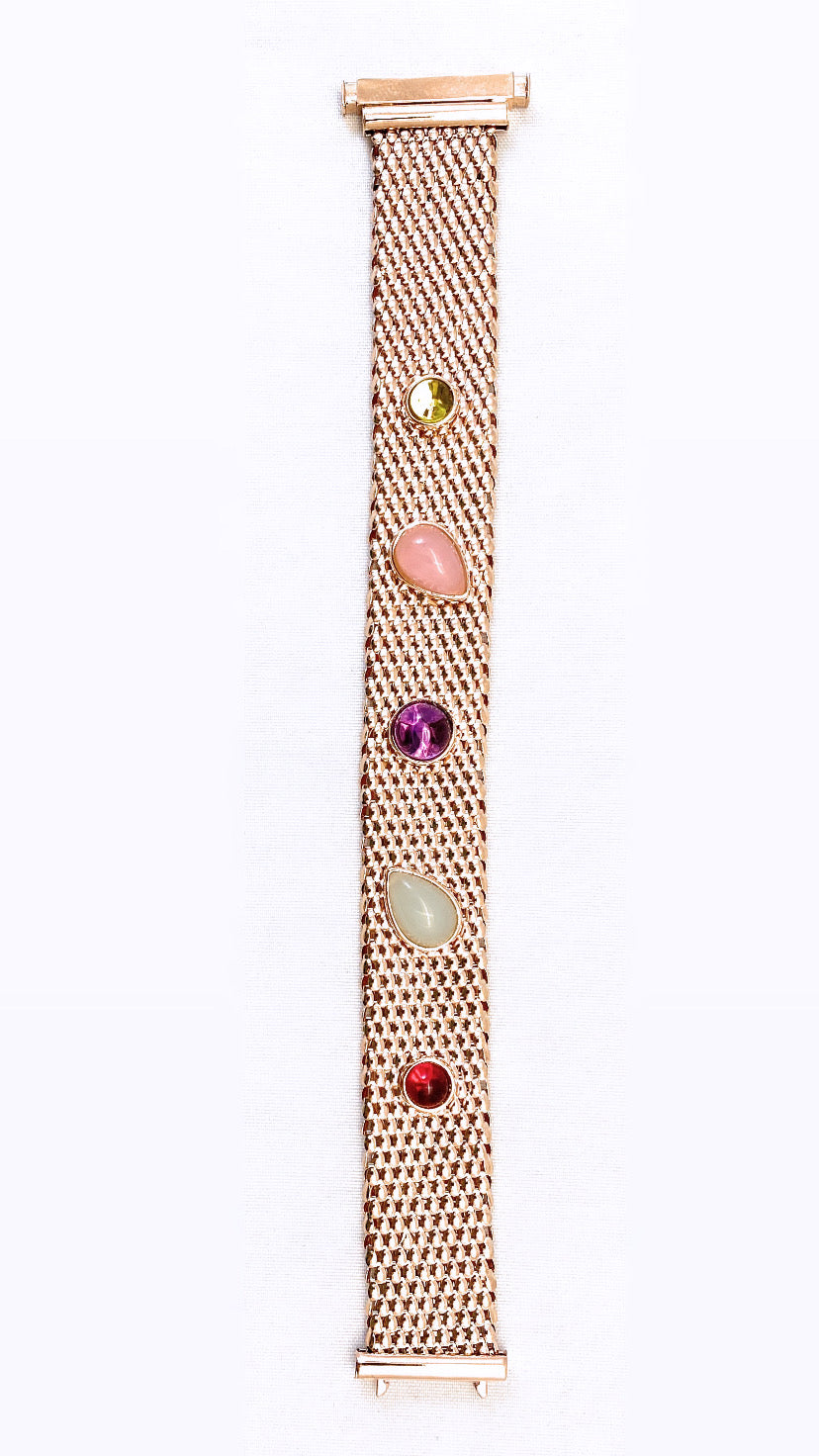 Bracciale semi rigido con pietre cabochon