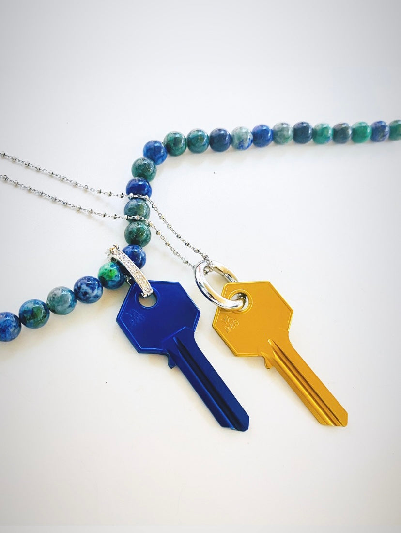 Ciondolo chiave diWa is Me personalizzata in alluminio e argento 925