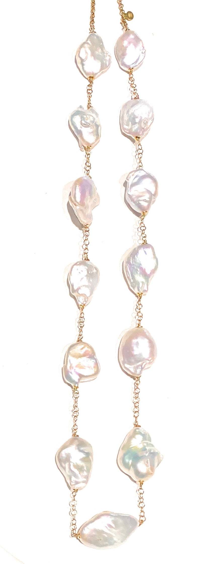 Collana con perle barocche e argento sterling