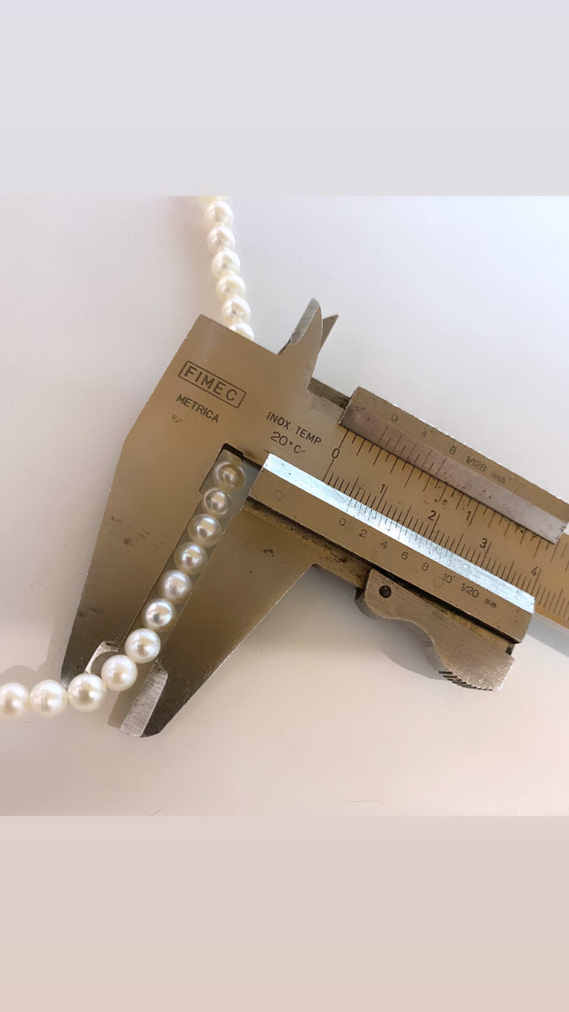 Bracciale perle fresh water top quality chiusura argento sterling rosé