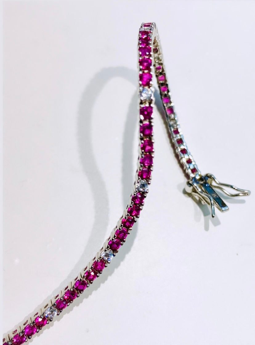Bracciale tennis argento sterling