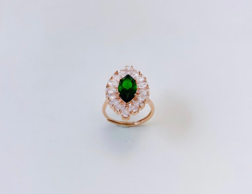 Anello navette zirconi argento sterling
