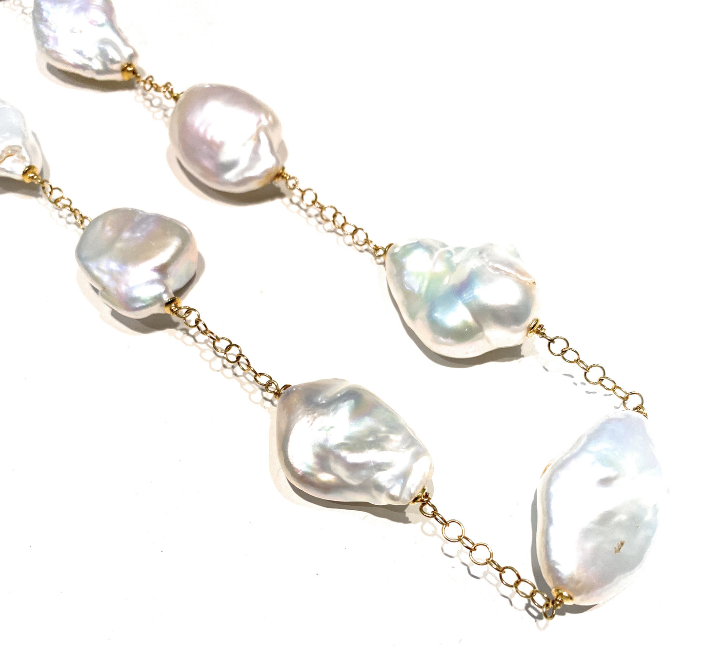 Collana con perle barocche e argento sterling