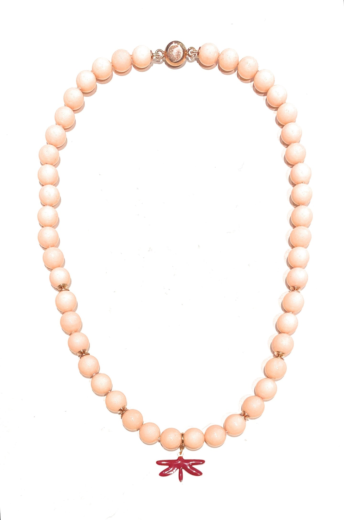 Collana perle Maiorca e libellula smalto