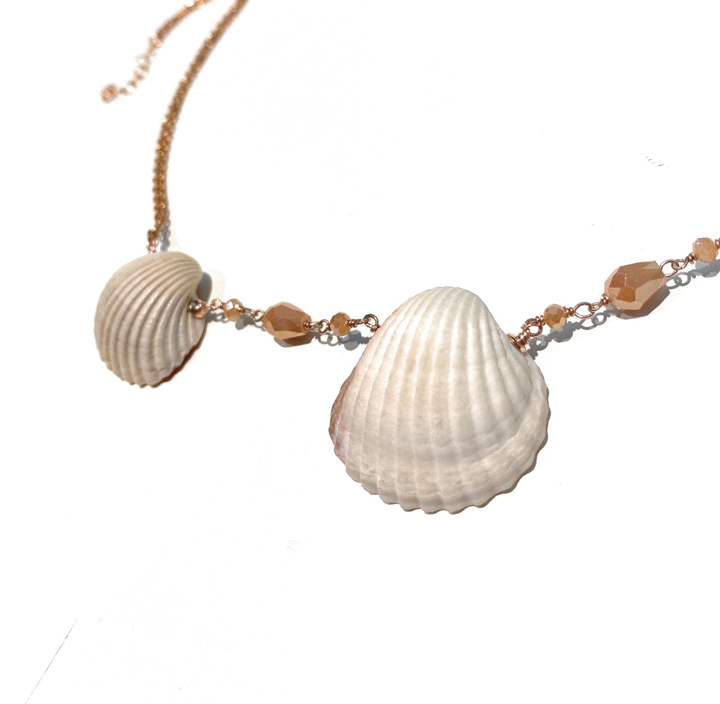 Collana diWa Jewels choker conchiglie naturali degradé collanina rolò argento sterling rosé regolabile