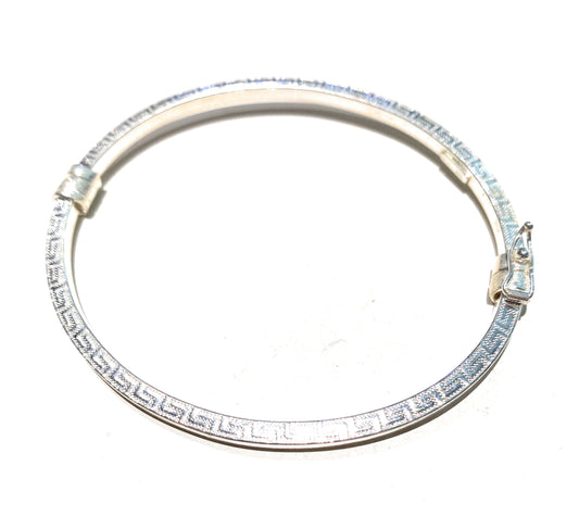 Bracciale Rigido Manetta Ovale con chiusura argento 925 Sterling