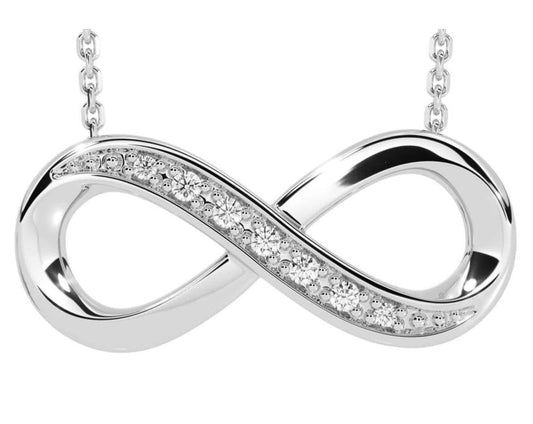 Collarino infinito oro 18 kt diamanti 0,07  gr 3,10 finitura lucida collanina con anellino per regolazione al collo