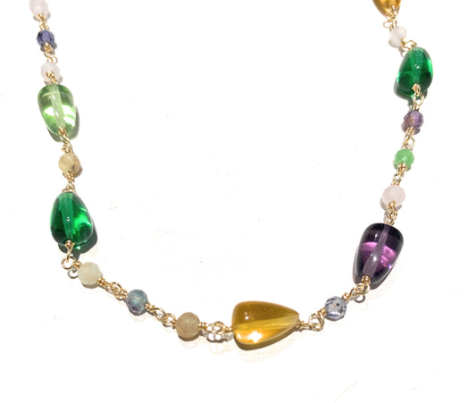 Collarino diWa Jewels choker ematite sfaccettata Pietre dure Colorate Argento sterling 925