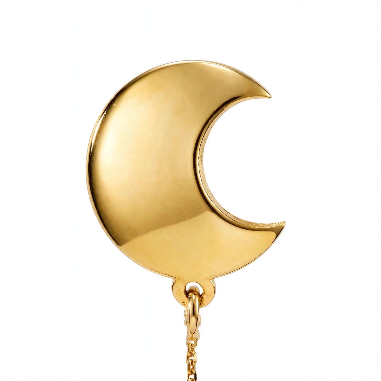 Orecchini Corallo Rosato Oro 18 Kt Mezza Luna Rubini