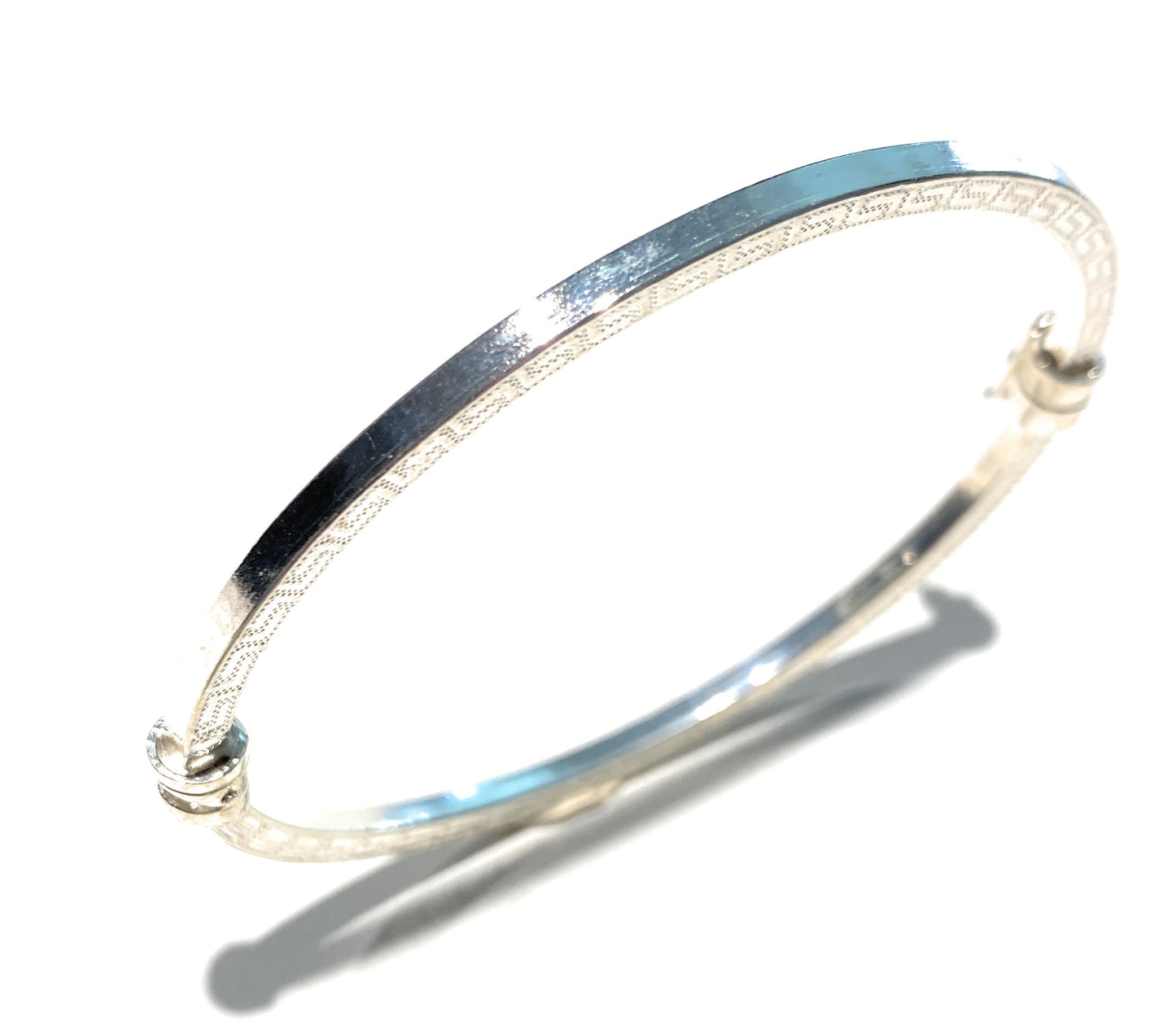 Bracciale Rigido Manetta Ovale con chiusura argento 925 Sterling