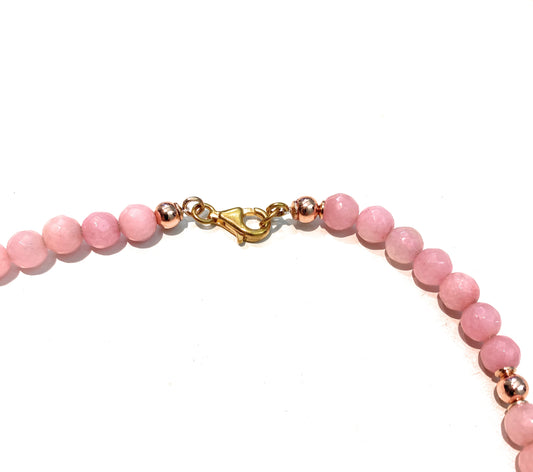 Collarino Perle Maiorca Agata Rosa Argento 925 Rosé Fatto a Mano diWa Jewels