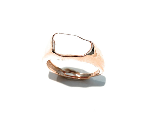 Anello madreperla forma irregolare