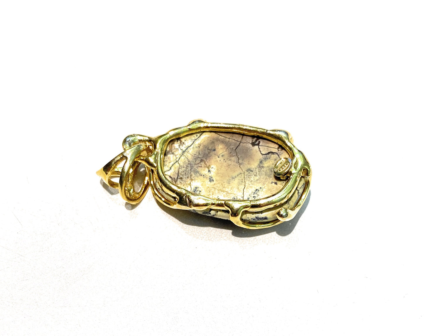 Pendente diWa Jewels Pietra dura montatura in Argento 925 Placcato Oro Giallo