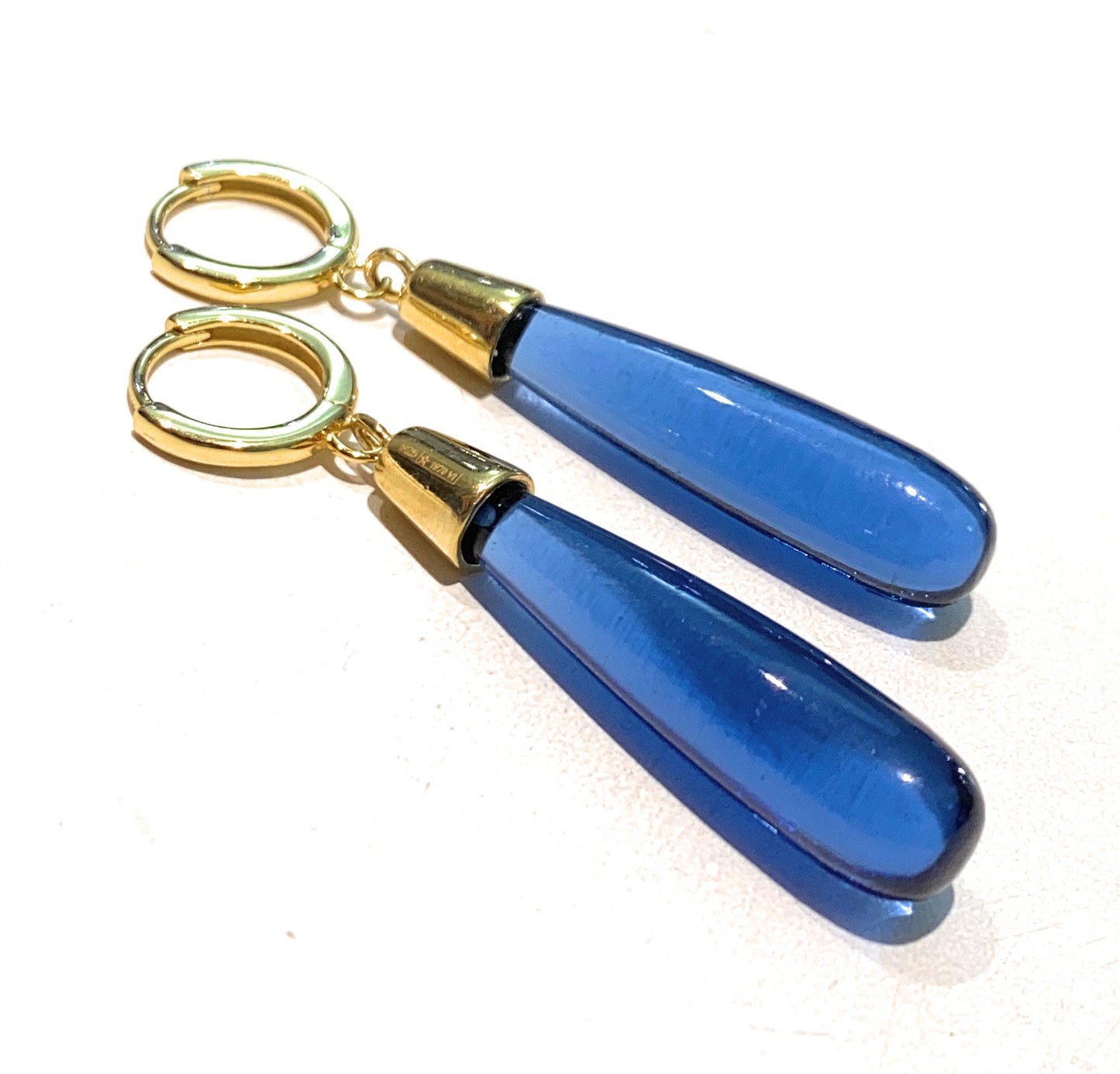 Orecchini Cerchietto Pendente Gocce Cristallo colorato Argento Placcato Oro Giallo