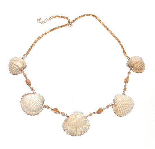 Collana diWa Jewels choker conchiglie naturali degradé collanina rolò argento sterling rosé regolabile