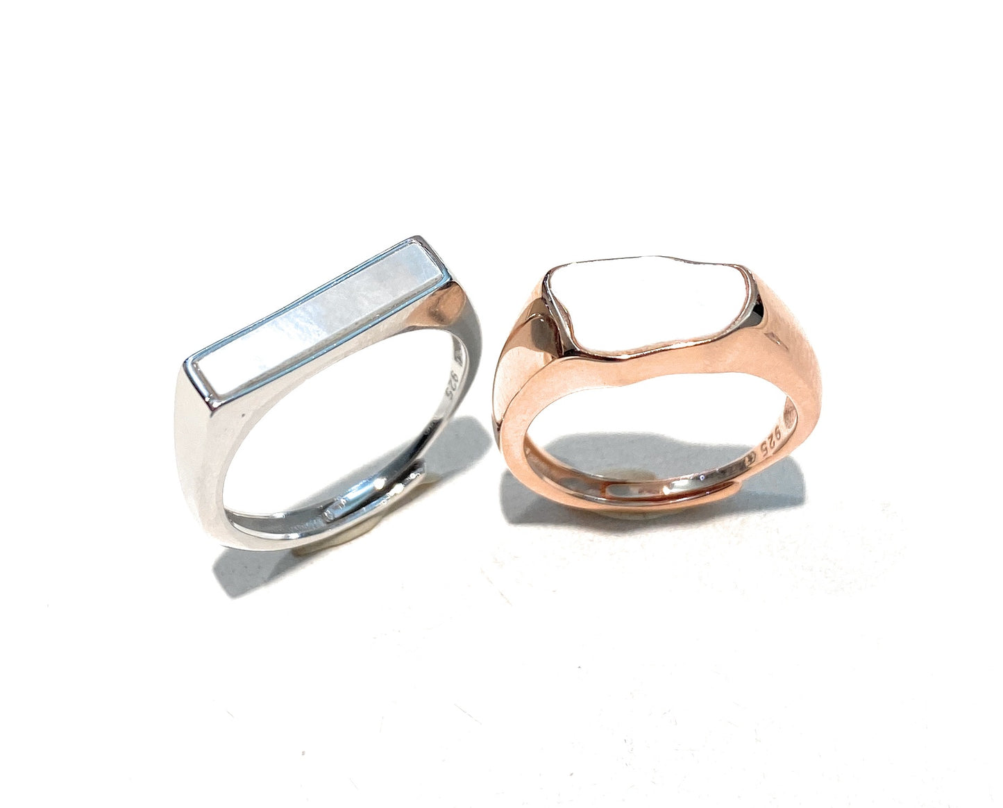 Anello madreperla forma irregolare