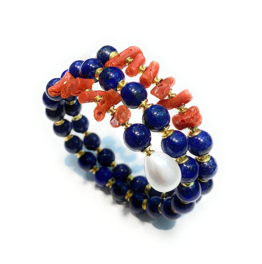 Bracciale flessibile pietre dure personalizzato fatto a mano