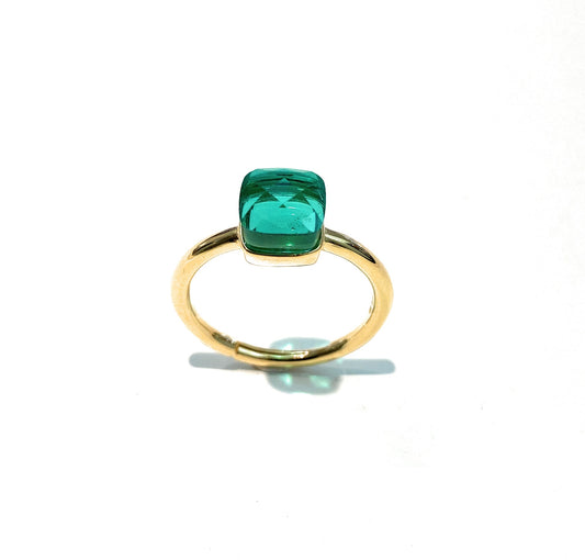 Anello paraiba argento sterling rodio bianco