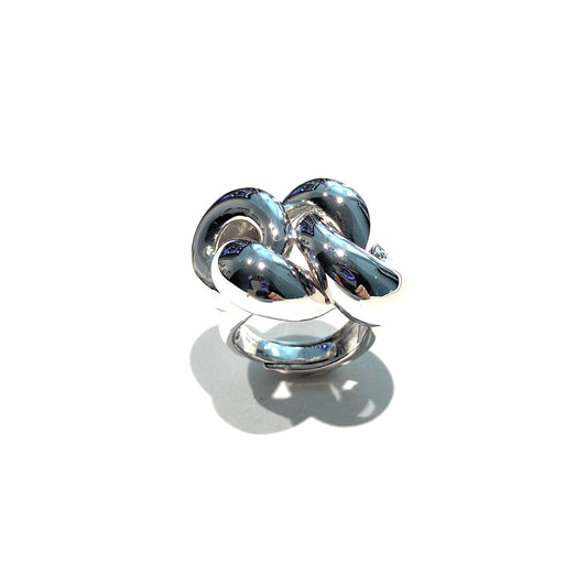 Anello Nodo in Argento Massiccio 925 – Design Unisex, Regolabile e Simbolico