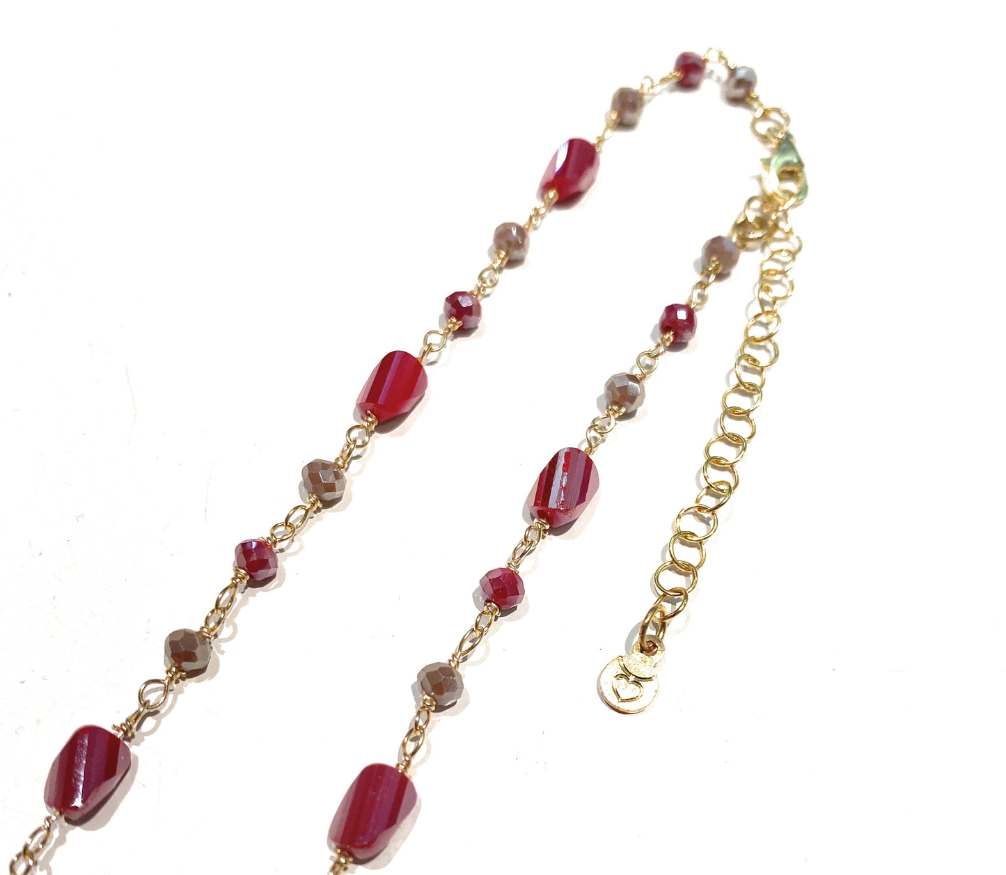 Collarino diWa Jewels choker ematite sfaccettata Pietre dure Colorate Argento sterling 925