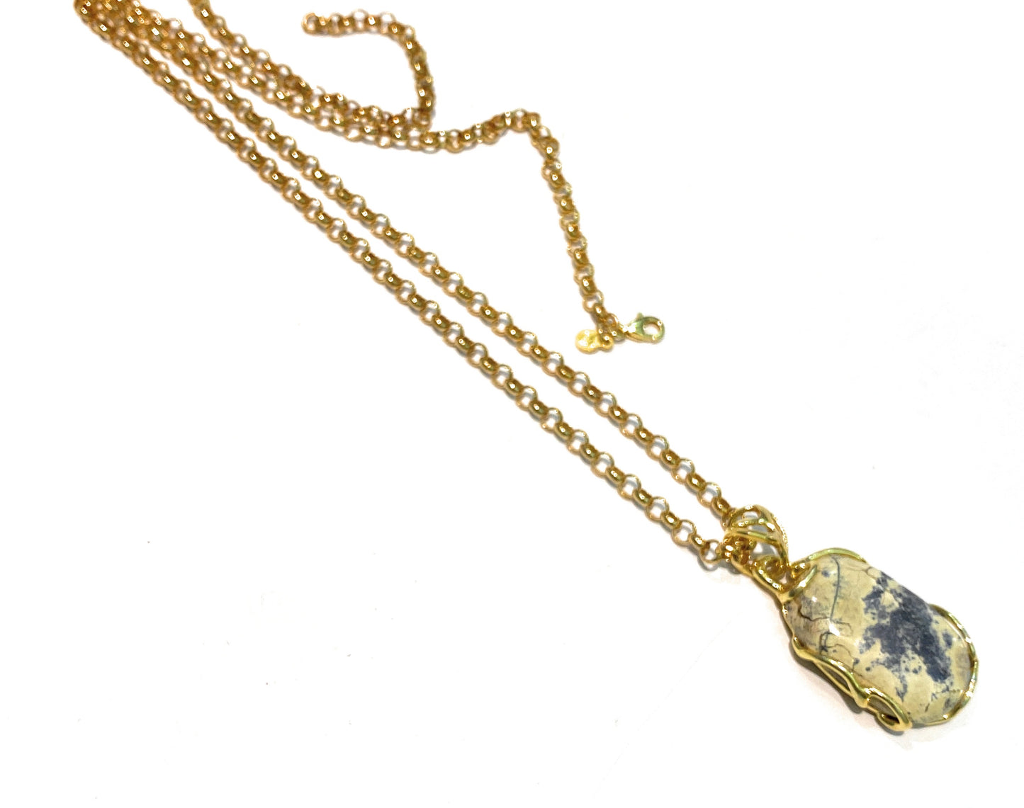 Pendente diWa Jewels Pietra dura montatura in Argento 925 Placcato Oro Giallo