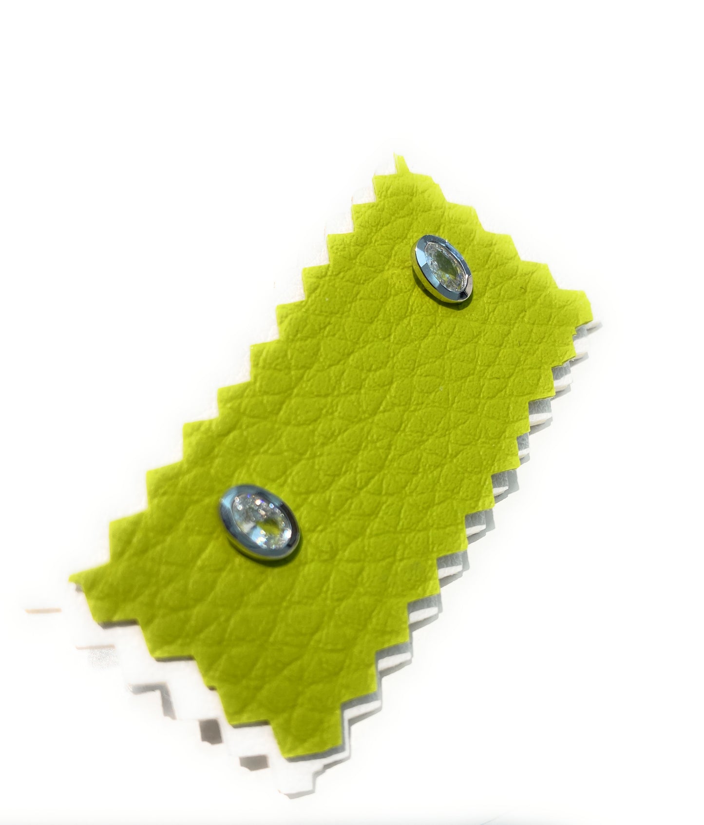 Orecchini Punto Luce Zircone Ovale Argento 925 Rodio Bianco Farfallina