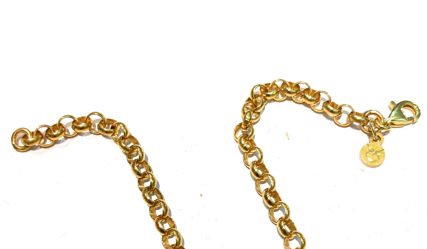 Pendente diWa Jewels Pietra dura montatura in Argento 925 Placcato Oro Giallo