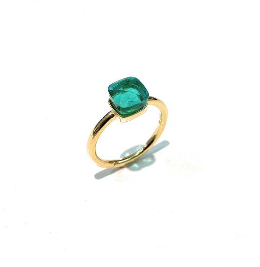 Anello paraiba argento sterling rodio bianco