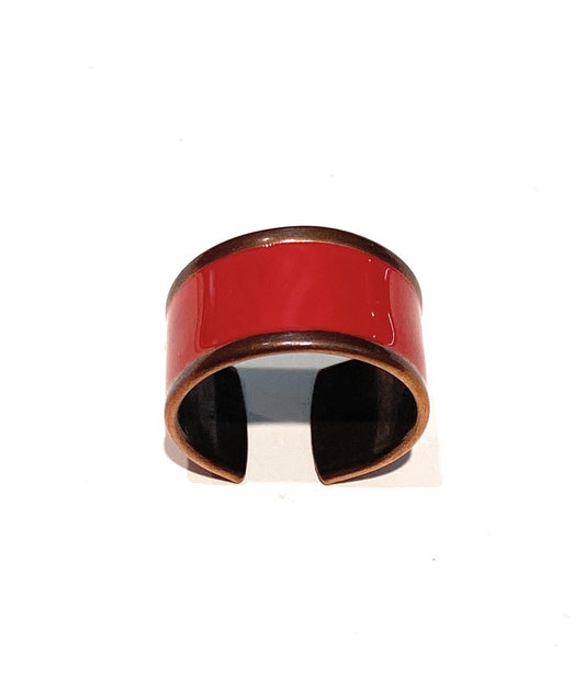 Anello fascia rame galvanizzato con smalto