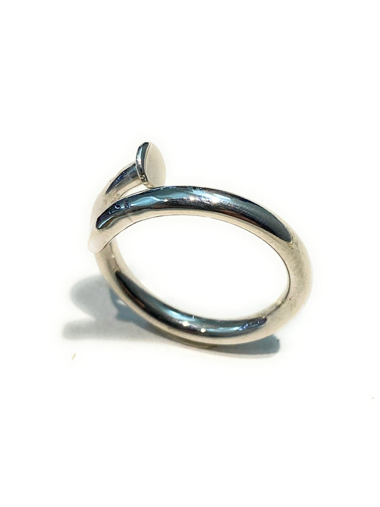 Anello chiodo in argento sterling 925 rodio o galvanica gialla