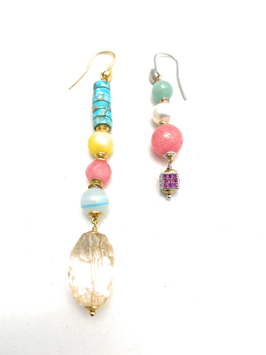Orecchini perle turchese in argento sterling