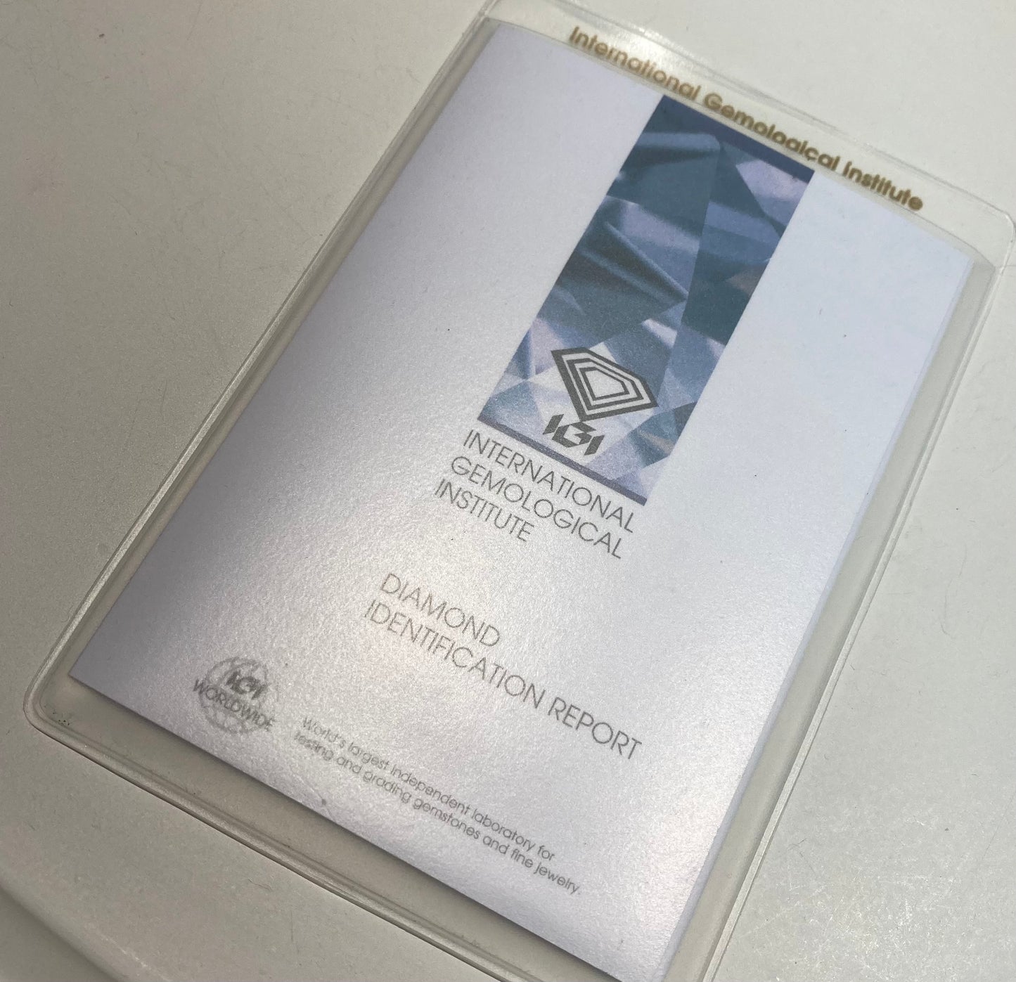 Collarino con punto luce Diamante certificato IGI in oro bianco 18 kt