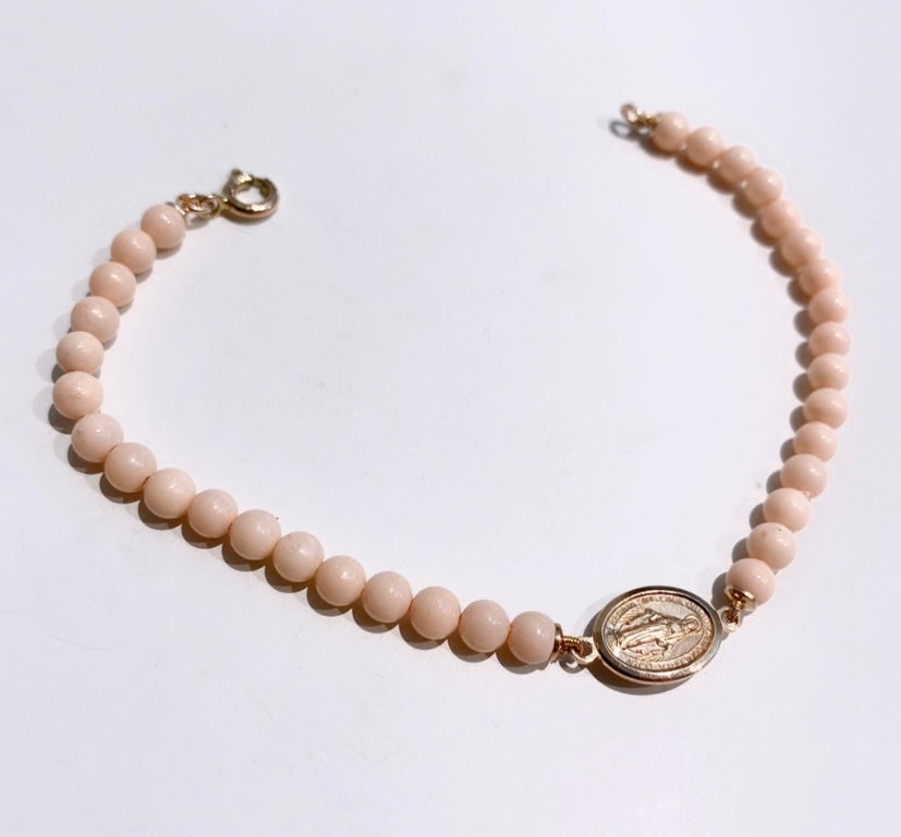 Bracciale diWa Jewels “Madonna miracolosa” Argento sterling 925 placcato oro giallo