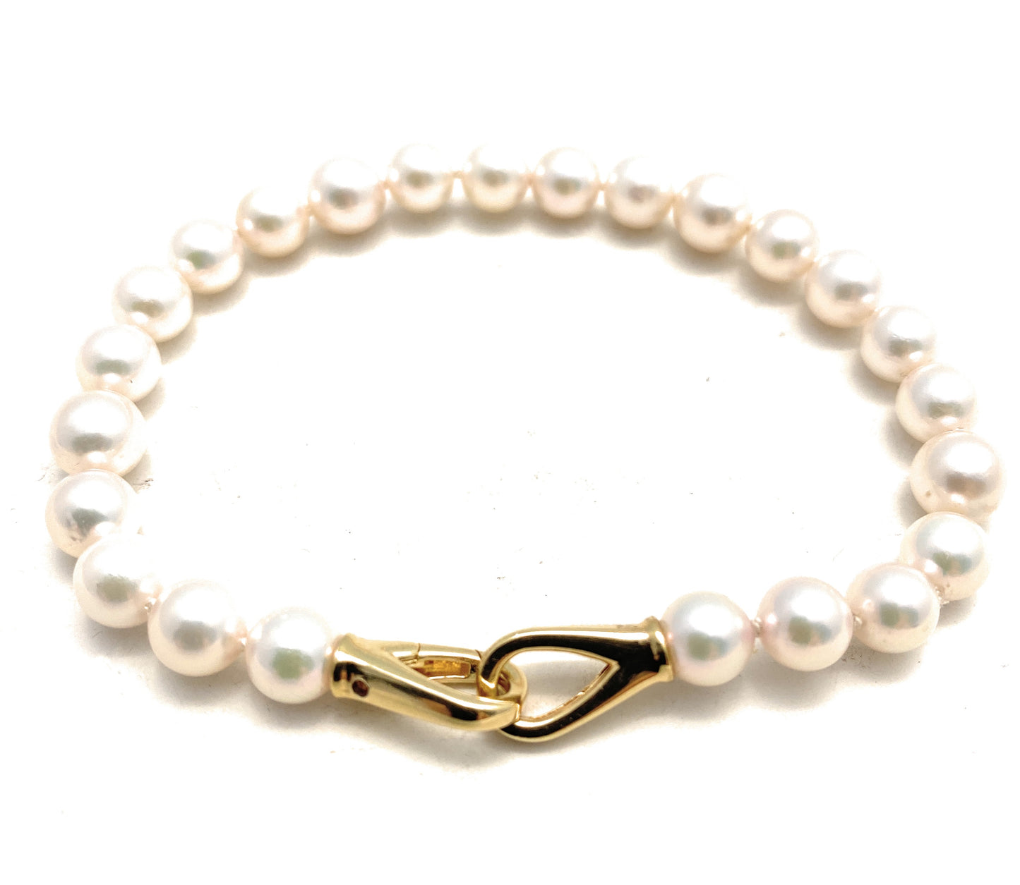 Bracciale perle mare Akoya mm 6-6,5 con chiusura preziosa