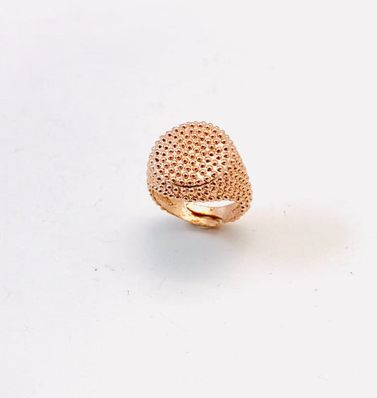Anello chevalier mignolo in argento sterling placcato rosé
