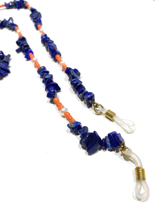 Collana fashion porta occhiali lapis e corallo personalizzabile