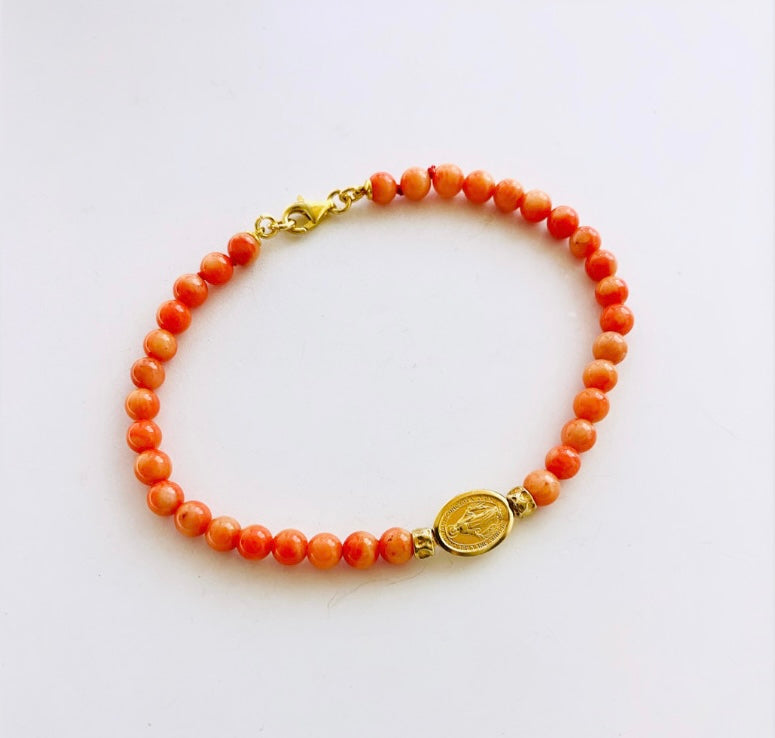 Bracciale diWa Jewels “Madonna miracolosa” Argento sterling 925 placcato oro giallo