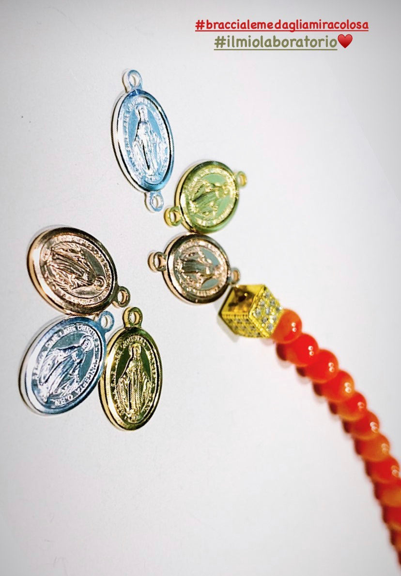 Bracciale diWa Jewels “Madonna miracolosa” Argento sterling 925 placcato oro giallo