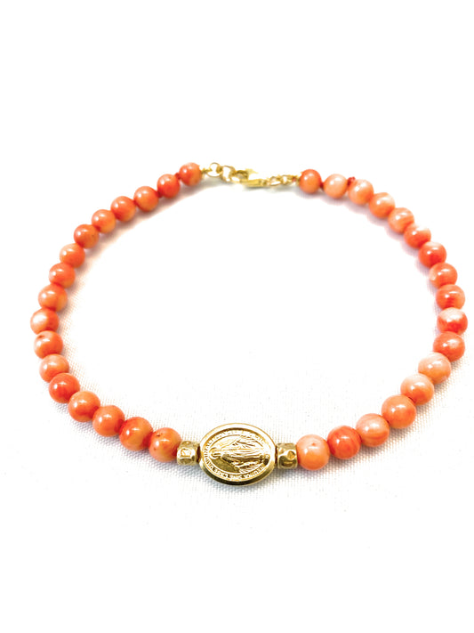 Bracciale diWa Jewels “Madonna miracolosa” Argento sterling 925 placcato oro giallo